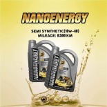 NanoEnergy Semi Synthetic Oil 10W-40 (4 Litres) Distance: 8500km